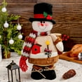 thumbnail image 5 of wtgtog Christmas Standing Dolls, Snowman Santa Reindeer, Linen Material Plush Design, Versatile Easy To Display, For Hotel Mall Tree Decor, 5 of 6