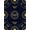 Navy Blue Gold, Pattern 11, variant on ODIKA Gothic Mystical Tarot Whimsical Round Witchy Motif Moth Shaped Refined for Home Office, Gaming Room, Under Desk, Non-Slip Chair-Friendly