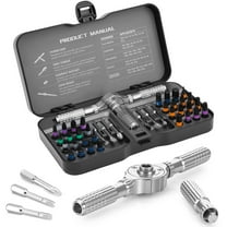 Armscye 42 in 1 Magnetic Screwdriver Set, Ratcheting Screwdriver Set, Multi Bit Screwdriver Kit, Allen Wrench Ratchet Kit, Detachable T Handle Screwdriver Set for Furniture Computer Bicycle DIY