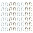 thumbnail image 1 of 350 ganchos metálicos para cortinas, ganchos para cortinas de puerta, colgadores de hierro plateados., 1 of 5