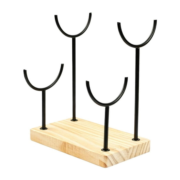Soporte para pulseras, expositor de joyas, estante organizador de joyas de metal, reloj Negro