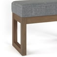thumbnail image 4 of WyndenHall  Madison 26 inch Wide Contemporary Rectangle Ottoman Bench Pebble Grey 27"W x 14.4"D x 18.4"H Foam,Faux Leather Faux Leather, 4 of 5