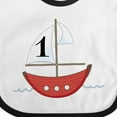 thumbnail image 4 of Inktastic First Birthday-1 Year Old Red Boat Boys or Girls Baby Bib, 4 of 4