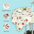 thumbnail image 5 of PiccoCasa Plastic Tablecloth Square 53" x 53" Red Flower Printed, Waterproof, 5 of 8
