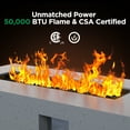 thumbnail image 2 of 43" Gas Fire Pit Table, 50000 BTU Outdoor Propane Fire Pit with CSA Certification, Rectangular Fire Pit with Glass Rocks, Waterproof Cover & Adjustable Legs for Patio, Backyard, Deck, 2 of 8