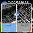 thumbnail image 2 of 3 Burner BBQ Propane Gas Grill, Stainless Steel Patio Garden 36,000 BTU Barbecue Grill with Side Shelves for Outdoor Cooking, 2 of 11