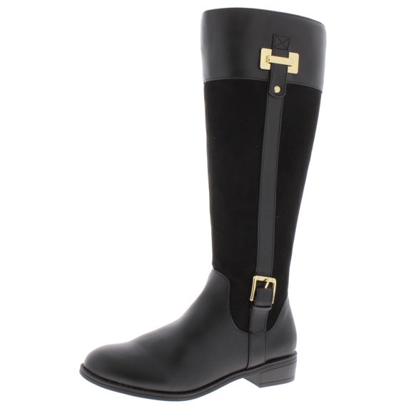Karen Scott Womens Deliee Microsuede Mid-Calf Boots Black 6 Medium (B,M)
