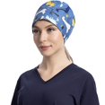 thumbnail image 2 of Sombrero ajustable con estampado multicolor de enfermera con gorras protectoras para las orejas con banda para el sudor, 2 of 3