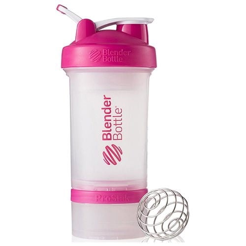 Blender Bottle ProStak 22 oz. Shaker with Loop Top Clear/Pink