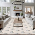 thumbnail image 3 of Bohemia Area Rugs 5'x7', Washable Small Throw Rugs for Laundry Room Playroom, Modern Abstarct Floral Flowers Boho Beige Indoor Outdoor Rug Non-Slip Low Pile Carpet Runner Reversible Floor Mats, 3 of 8