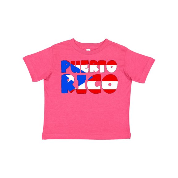 Inktastic Puerto Rico Flag in Text Boys or Girls Toddler T-Shirt