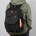 thumbnail image 3 of Mochila informal ligera unisex con cremallera y puerto de carga (negro), 3 of 6