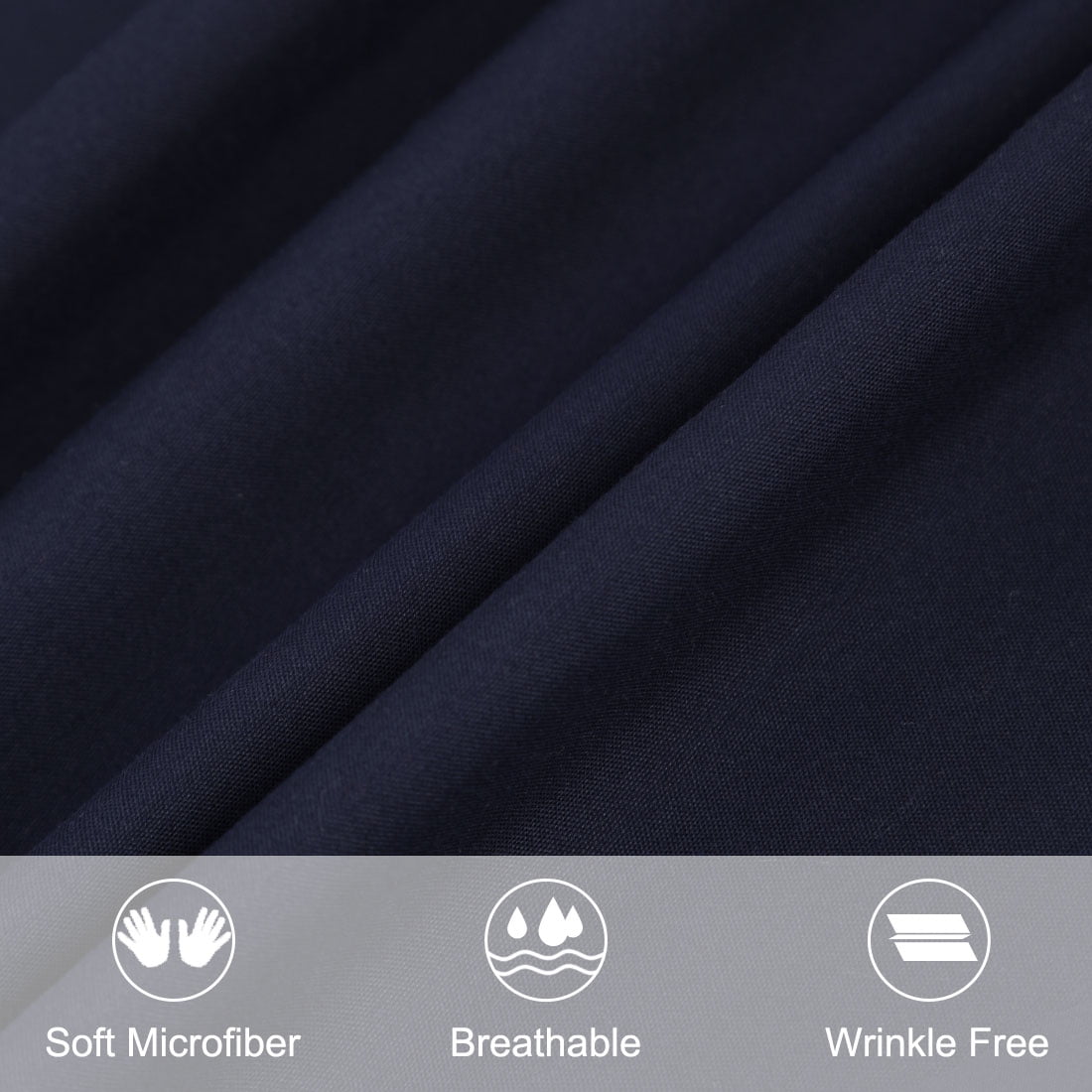 Unique Bargains Microfiber Solid Body Pillow Cover, 20" x 54", Navy Blue