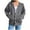 Grey, variant on Women's Street Hooded Zipper Coat Casual Long Sleeve Warm Outerwear Jacket for Everyday Comfort