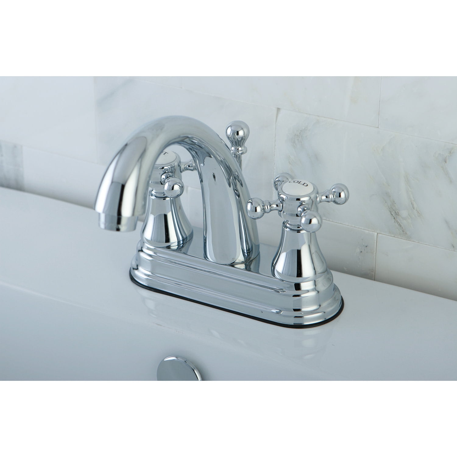 Kingston Brass KS7611BX 4 in. Centerset Bathroom Faucet, Polished Chrome