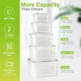 thumbnail image 3 of LUXEAR 5 Pack Vegetable Container for Refrigerator, Leakproof Dishwasher & Microwave Safe Produce Storage Containers with Removable Colander Keep Fruits, Vegetables Fresh, 3 of 8
