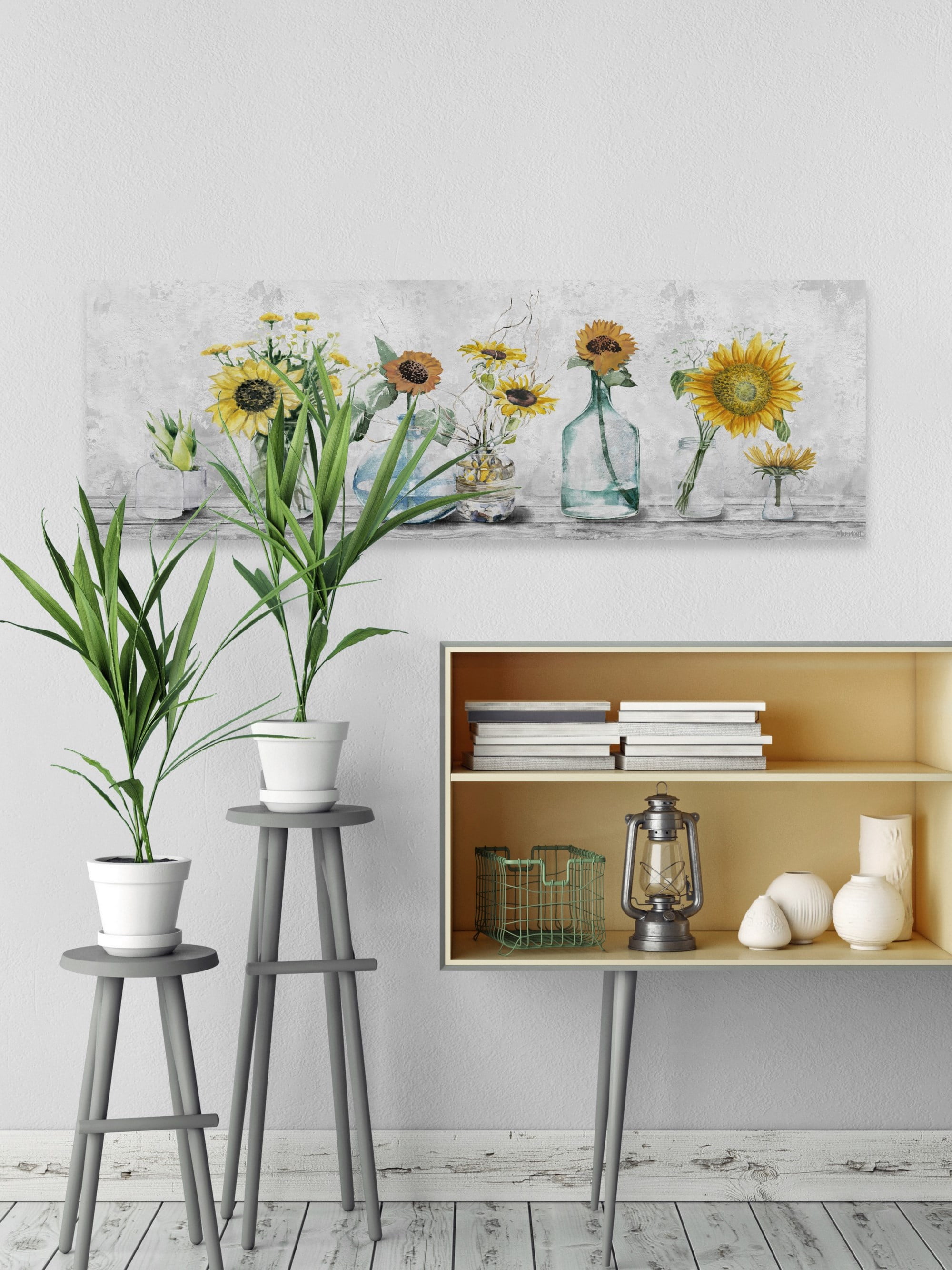 Marmont Hill Sunflowers Spot Canvas Wall Art