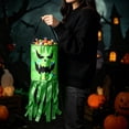thumbnail image 4 of Lksixu Halloween Candy Bags, Jack-O'-Lantern Windsock Shaped Fabric Candy Bucket with LED Lights, Portable Trick or Treat Bags with Handle, Reusable Large Goodie Basket Spooky Tote Bags for Party, 4 of 8