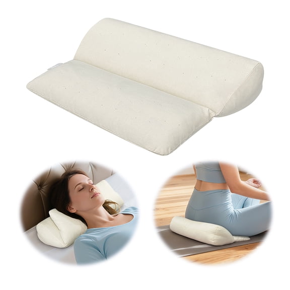 Meditation Cushion for Sitting on Floor Yoga Bolster Meditation Pillow Foldable and Multifunctional Floor Seat Cushions Ergonomics Tailbone Support Mat - Organic Cotton Cover