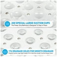 thumbnail image 2 of GPED Bathtub and Shower Mats, Extra Long Non-Slip Bath Mat 39 x 16 Inch, Machine Washable Bath Tub Mat with Suction Cups & Drain Holes for Bathroom White, 2 of 5
