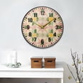 thumbnail image 2 of Yayeee Wall Clock Battery Operated 11.9" Silent Quartz Non-Ticking for Living Room Decor, Retro Pink Stars, 2 of 8
