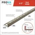 thumbnail image 3 of M-D Building Products 31356 1/2 in. x 96 in. Pewter Aluminum Tile Edge, 3 of 7