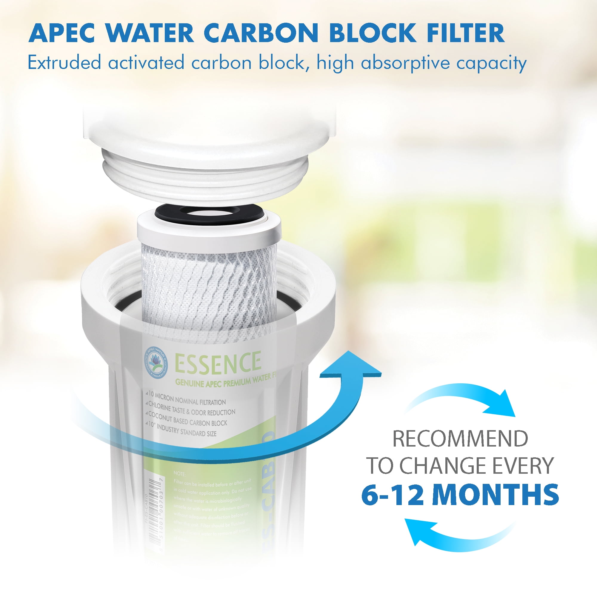 APEC Filter set-ES High Capacity Replacement Pre-Filter Set for ESSENCE Series Reverse Osmosis Water Filter System Stage 1, 2&3