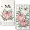 thumbnail image 2 of Clearance! WEANT Halloween Decortions,,2Pcs Fall Kitchen towels Fall Dish towels Microfibre Flour Sack towels Autumn Dish towels Seasonal Hand towels Thanksgiving Decor FallK, 2 of 6