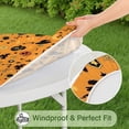 thumbnail image 5 of Halloween Witchy Icons on Orange Pattern Round Fitted Tablecloth with Elastic Edge,Dining Table Cover Waterproof,Outdoor Round Tablecloth for Camping,Dining,Indoor and Outdoor, 5 of 7