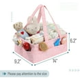 thumbnail image 2 of Mr. Pen- Baby Diaper Caddy Organizer, Pink with Star Pattern, Car Diaper Caddy, Baby Caddy Organizer, Portable Diaper Caddy, Diaper Organizer for Changing Table, 2 of 7