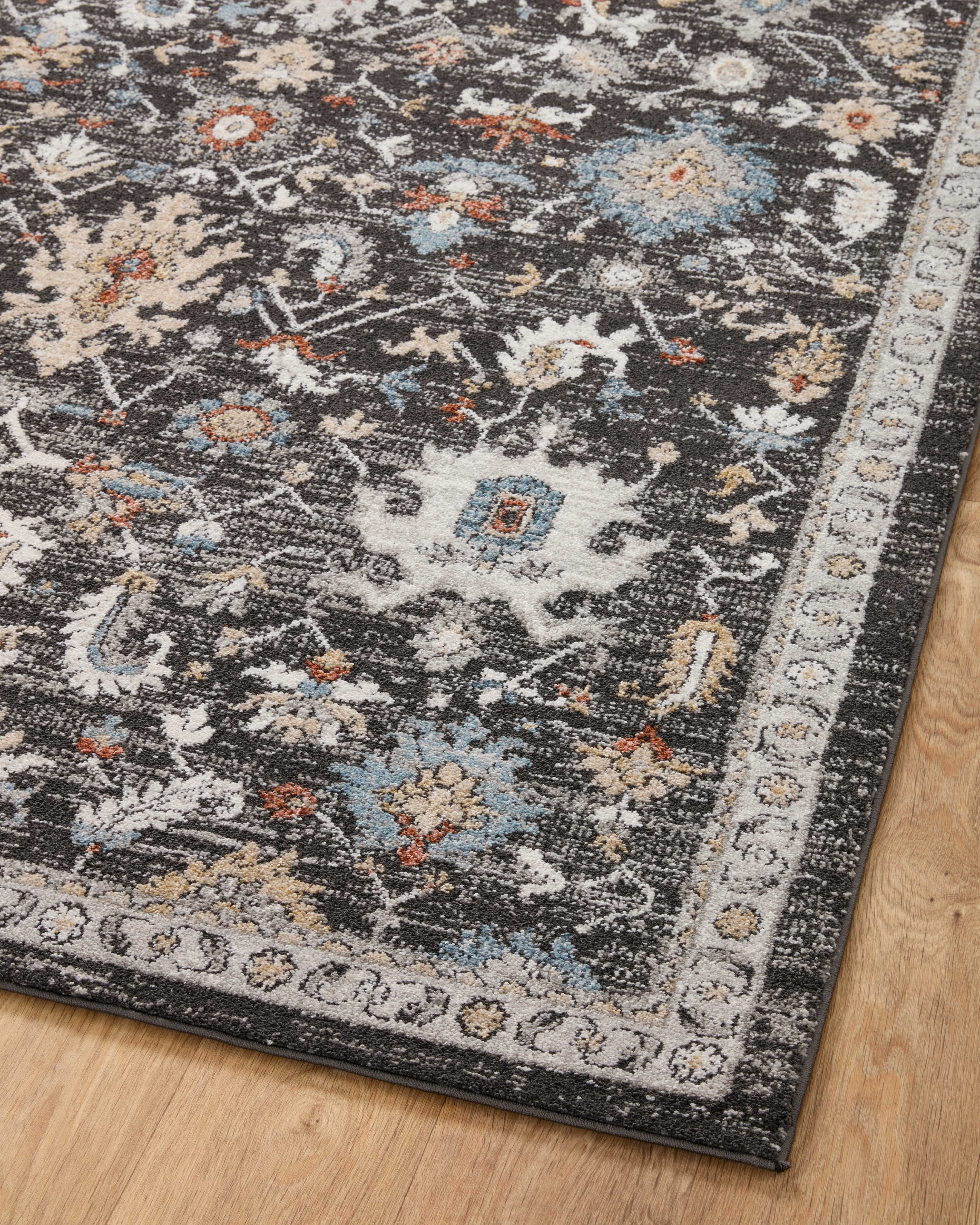 Loloi Odette Charcoal / Multi 18" x 18" Sample Rug
