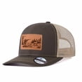 thumbnail image 5 of Vergiac Hunting Themed Leather Patch Trucker Hat, Men Adjustable Breathable Mesh Baseball Cap for Outdoor Travel Daily Casual Outfits, 5 of 6