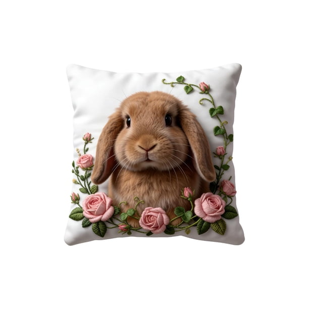Almohadas Decorativas para Salón, Cubierta de Almohada de Pelo Corto de Efecto 3D de 18 Pulgadas para Sofá, Dormitorio Y Decoración Del Hogar, Impresión de un Solo Lado