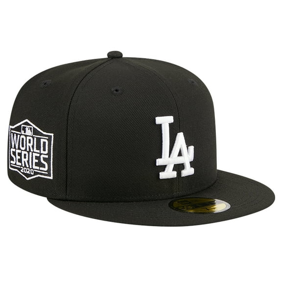 Men's New Era Black Los Angeles Dodgers Logo 59FIFTY Fitted Hat
