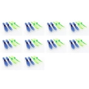 HobbyFlip Transparent Clear Blue and Green Propeller Blades Props Rotor Compatible with Eachine CG022 10 Pack
