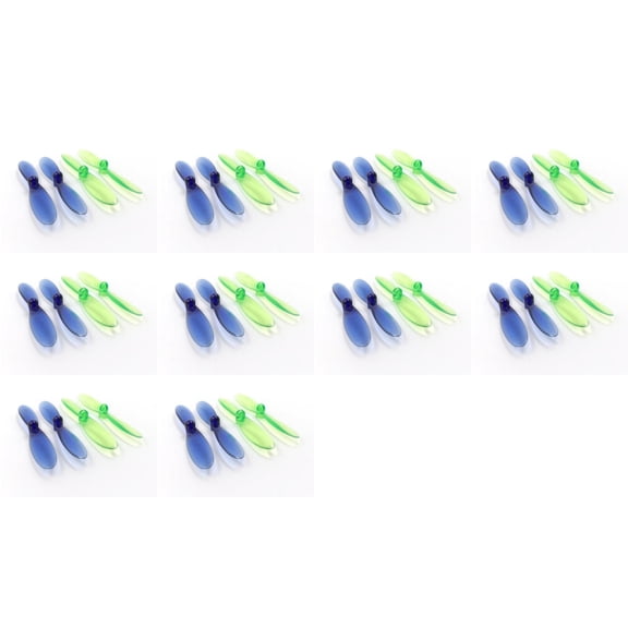 HobbyFlip Transparent Clear Blue and Green Propeller Blades Props Rotor Compatible with Eachine CG022 10 Pack