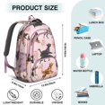 thumbnail image 5 of Dogs with Flowers Backpack for School,Cute School Bag,Schoolbag with Adjustable Shoulder Straps & Padded Back,16.9 Inch, 5 of 5