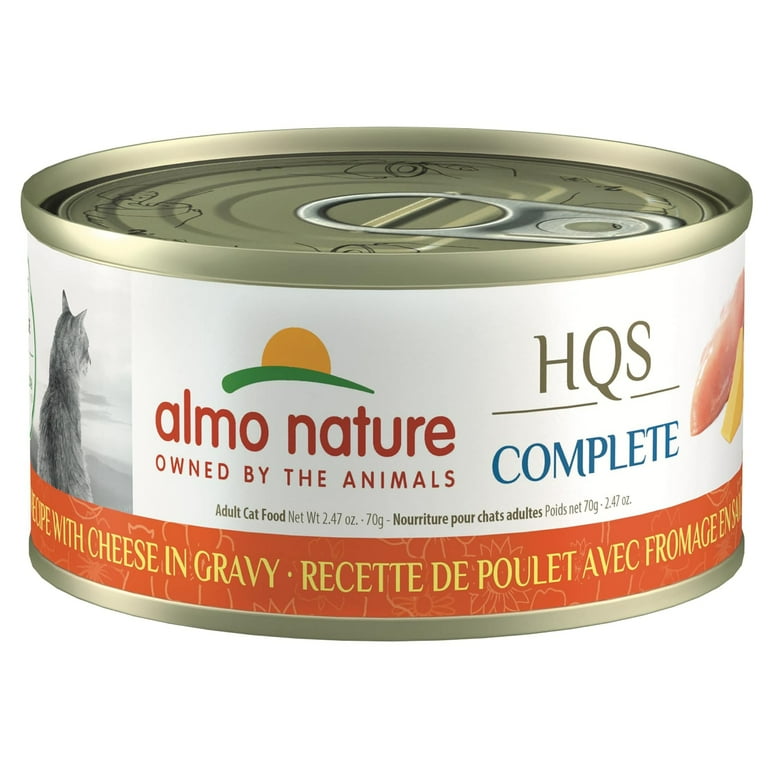 Almo Nature HQS Complete Cat Grain Free Chicken with Cheese In Gravy Canned Cat Food Almo Nature HQS Complete Cat Grain Free Chicken with Cheese In Gravy Canned Cat Food