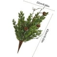 thumbnail image 4 of Feltree Christmas Simulation Red Berry Pine Branches for Tabletop Decoration, Flexible PVC Artificial Greenery with Cones, Maintenance-Free Holiday Decor, 4 of 7