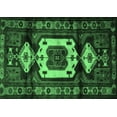 thumbnail image 1 of Ahgly Company Indoor Rectangle Persian Emerald Green Traditional Area Rugs, 2' x 5', 1 of 4