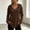 Brown-09, variant on Nugftut Womens Hoodies Solid Color Waffle Knit Long Sleeve Sweatshirts V-Neck Hoodies with Drawstring Lightweight Casual Tops