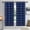Blue and Black, variant on Orange and White Checkered Pattern Blackout Curtains,Triple Weaved Fabric,Thermal Insulated,Room Darkening,Grommet Top,2 Panels,42x45in(107x114cm)