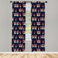 thumbnail image 3 of Ambesonne Exotic Curtains, Vivid Flowers Pineapples, Pair of 28"x95", Multicolor, 3 of 5