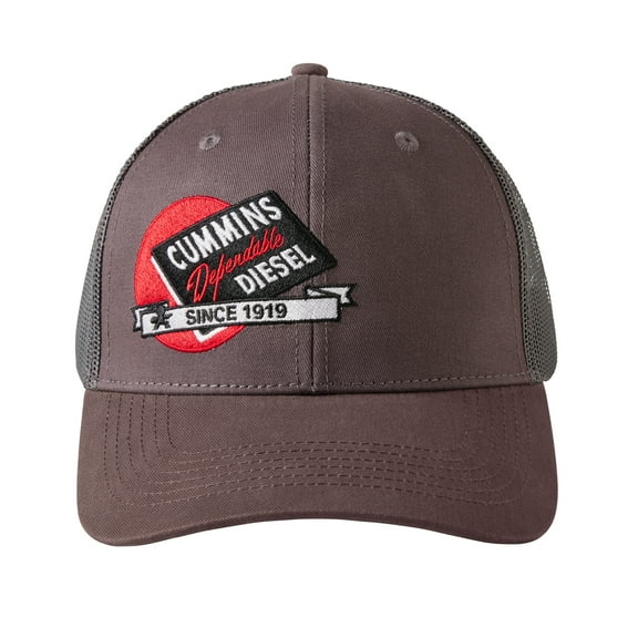 Cummins CMN35200 Trucker Hats Dependable Diesel Vintage Logo Adjustable Fit Baseball Cap Gray