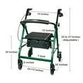 thumbnail image 3 of McKesson Rollator Walker with Seat - Lightweight, Aluminum Walker with Wheels, 1 Ct, 3 of 12