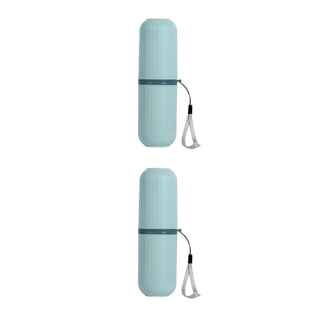 Bewildely Estuche para cepillos de Baño de viaje Soporte para de a prueba de fugas Cepillo de Taza de de Cielo azul 2piezas