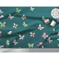 thumbnail image 2 of Soimoi Blue polyester Crepe Fabric Insect Panel Fabric Prints by Yard 42 Inch Wide, 2 of 3
