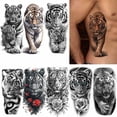 thumbnail image 2 of Waterproof Long Lasting Body Art Stickers Fake Skin Decals for Women Men Party Festival Makeup, 2 of 10