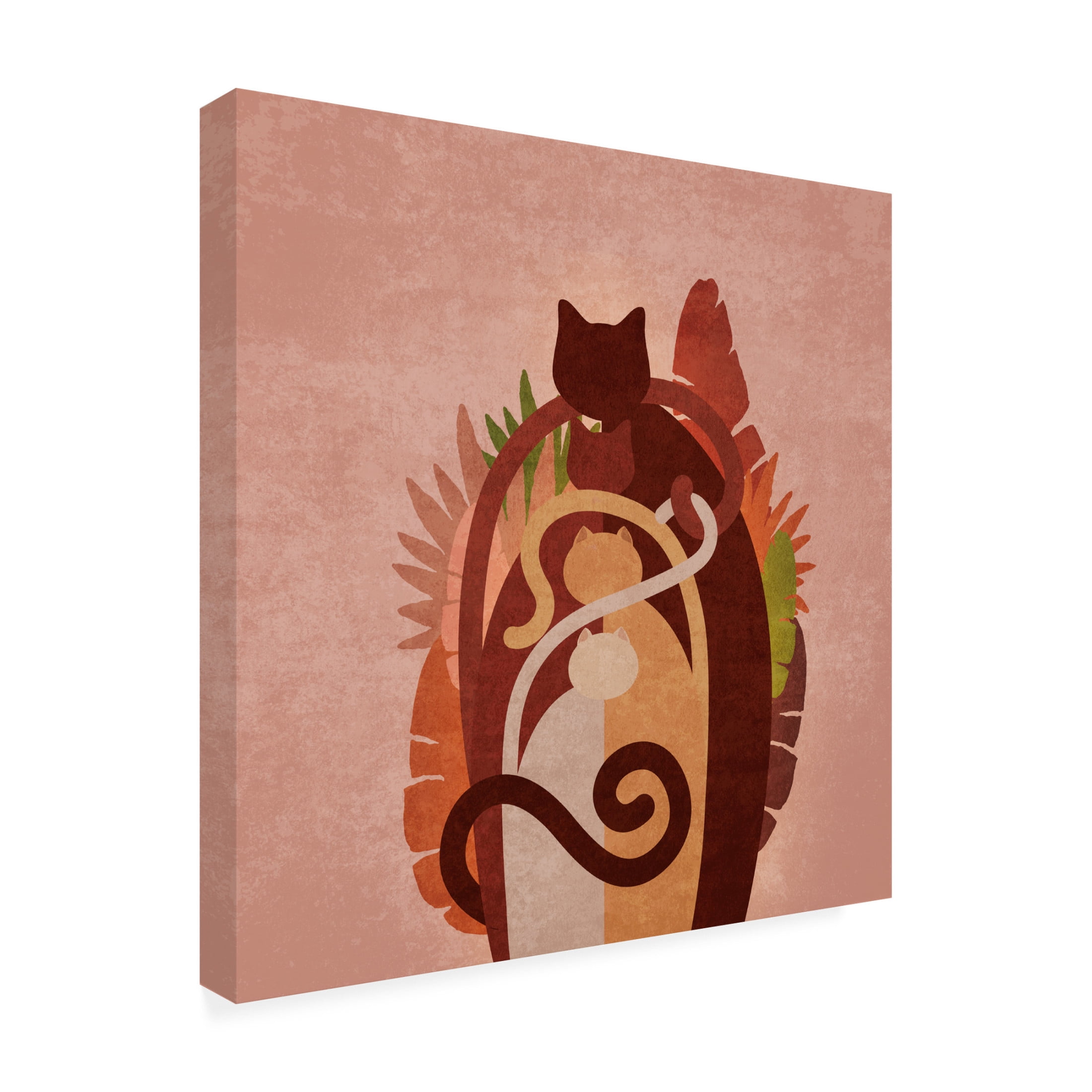 Trademark Fine Art Emel Tunaboylu Cat Gang Boho Canvas Wall Art