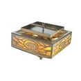 thumbnail image 2 of Meyda Tiffany 109215 12" Square Lone Grizzly Bear Flush Mount Ceiling Fixture - Copper, 2 of 4